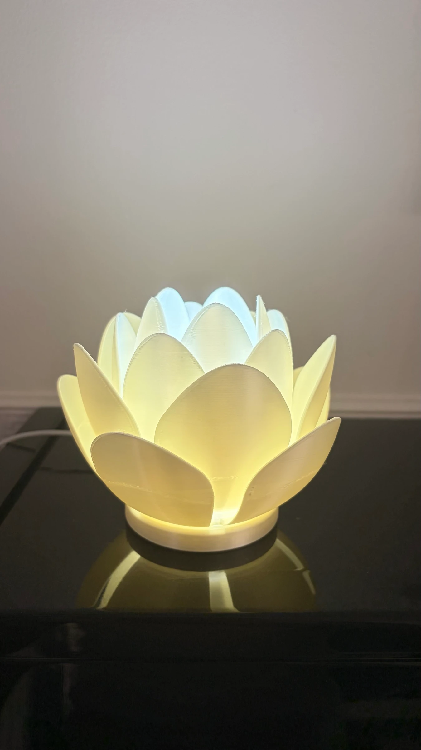 Lámpara decorativa Lotus blanco seda - lámpara de noche – photo 4
